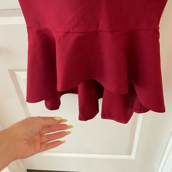 Lulu’s How Much I Care Off the Shoulder Dress Red - Picture 9 of 14